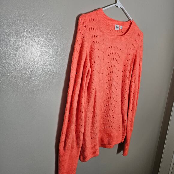 Gap Bright Coral Lightweight Sweater Sz Small - Picture 3 of 8